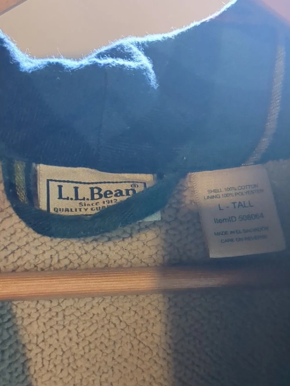 L.L. Bean Green and Navy Plaid Long Robe